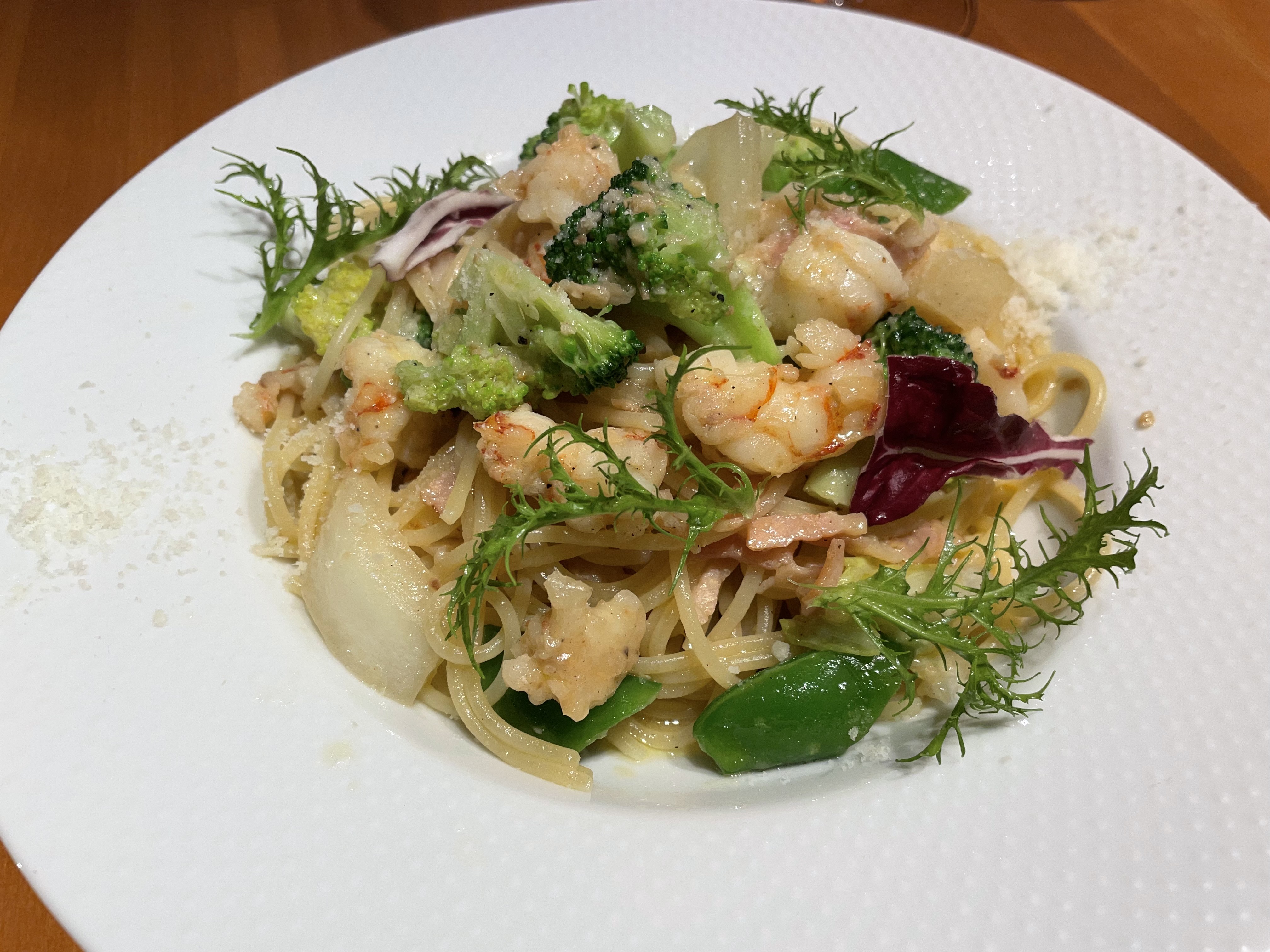 海老と春野菜のアーリオオーリオスパゲティ.jpg