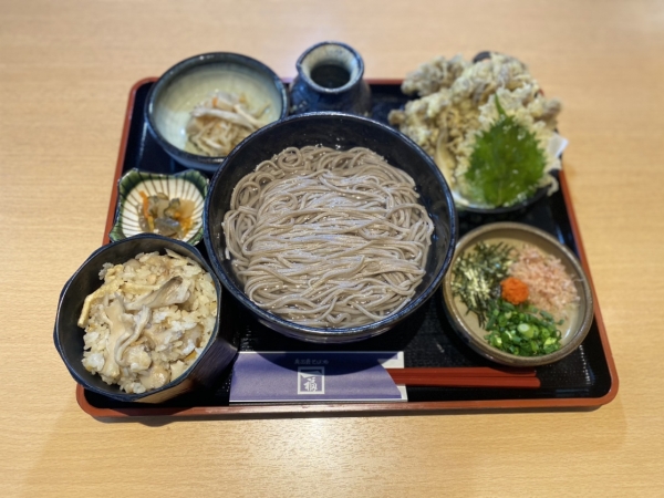 舞茸天ぷらそば定食