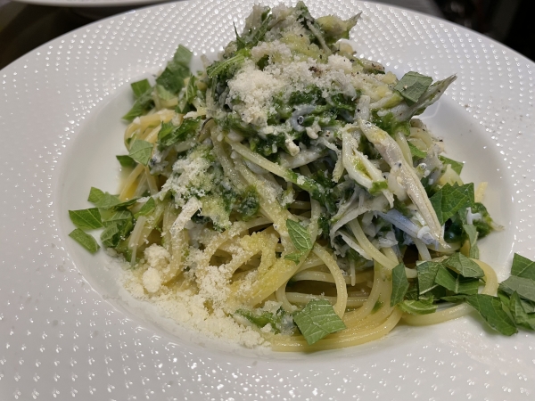 しらすと生海苔のアーリオオーリオスパゲティ