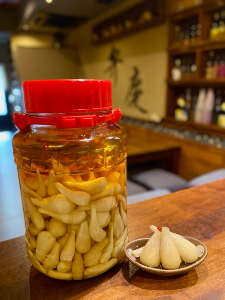 自家製らっきょうの甘酢漬け、食べ頃になりました|豊田市三河豊田 居酒屋「味のみ処 弁慶」