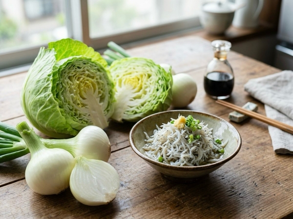 キャベツ・しらす・玉ねぎ